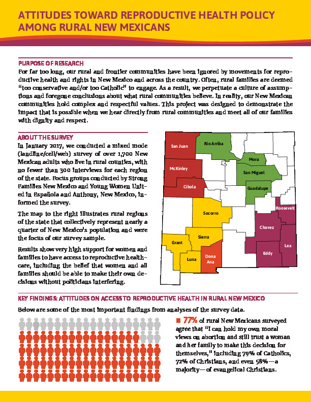 Attitudes Toward Reproductive Health Policy Among Rural New Mexicans